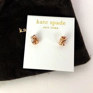 NWT Kate spade rose gold knot earrings